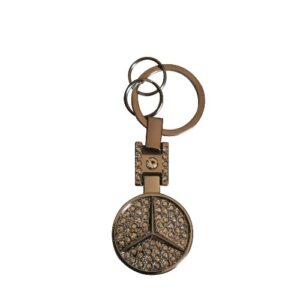 AUDI 3d Car Keychain Accessory - Shiny Crystal Double Sided Logo - Zinc Alloy Metal Key