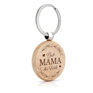 Personalised Wooden Keyring Desired Engraving – Gifts for Women and Men