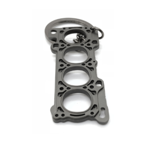 GT//Rotors Automotive Part Metal Keychains (Gunmetal Head Gasket)